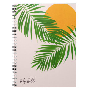Caderno Espiral Palma de Sol Tropical Retroativa deixa nome minima