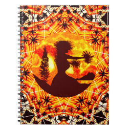 Caderno Espiral Palmas de Hula Sunset Havaiano