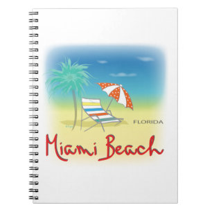 Caderno Espiral Palmas de Miami Beach