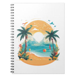 Caderno Espiral Palmeira de Sun Beach
