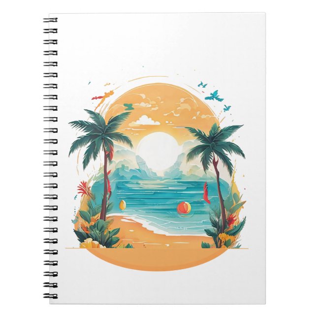 Caderno Espiral Palmeira de Sun Beach (Frente)