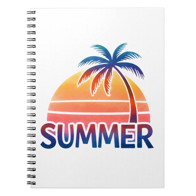 Caderno Espiral Palmeira de Verão (Frente)