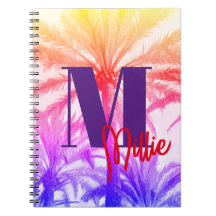 palmeira tropical com nome personalizado de neon r