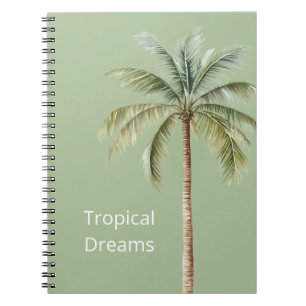 Caderno Espiral Palmeira Tropical Verde