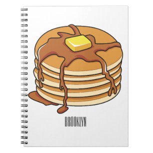 Caderno Espiral Pancake cartoon illustration