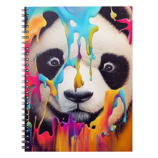 Caderno Espiral Panda Bear Animal Discovery Nature (Frente)