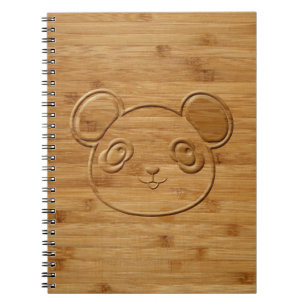 Caderno Espiral Panda Bear Cobra Impressão de Bambu