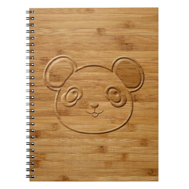 Caderno Espiral Panda Bear Cobra Impressão de Bambu (Frente)