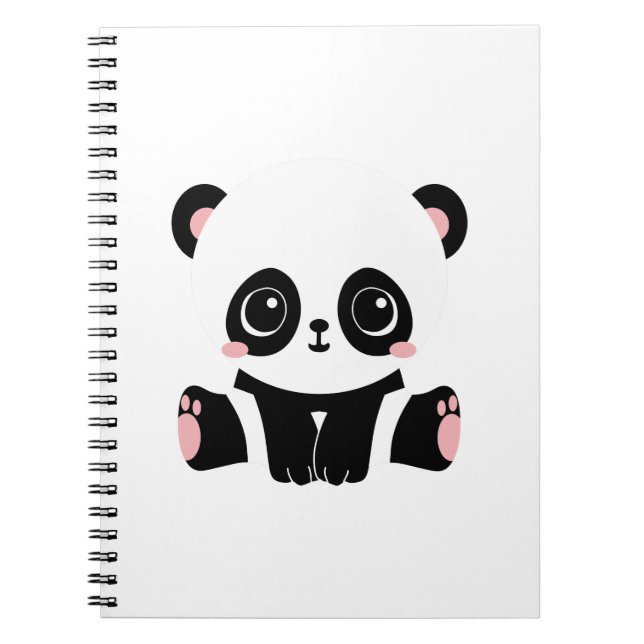Caderno Espiral Panda de Bebê (Frente)