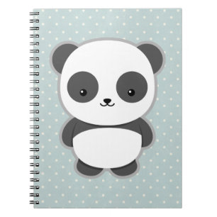 Caderno Espiral Panda de Kawaii