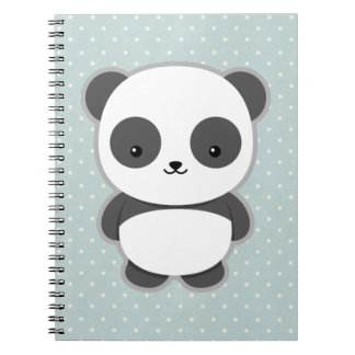 Caderno Espiral Panda de Kawaii