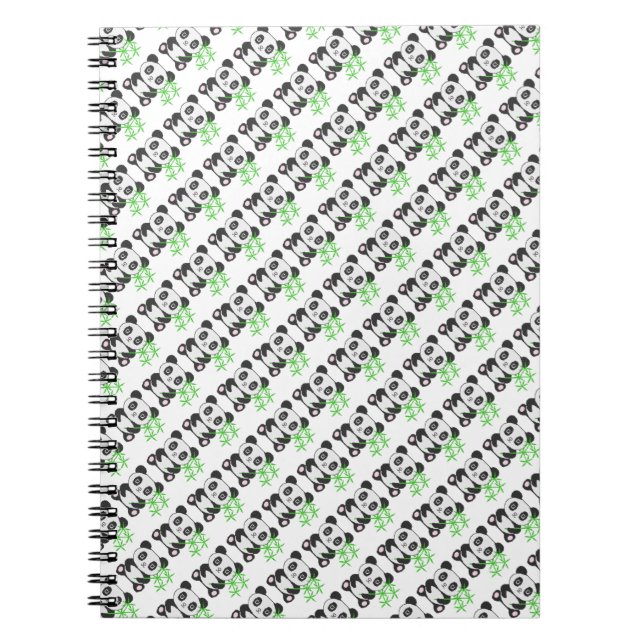 Caderno Espiral Panda engraçada (Frente)
