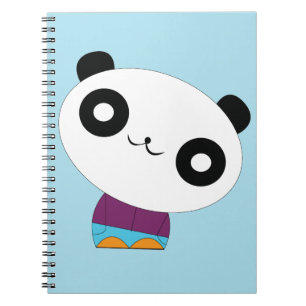 Caderno Espiral Panda fria real do kawaii bonito