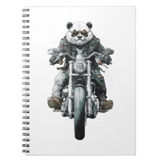 Caderno Espiral Panda Motociclista