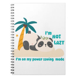 Caderno Espiral Panda preguiçoso fofo