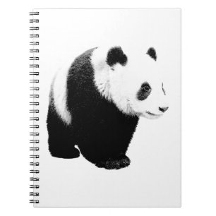 Caderno Espiral Panda Preta e Branca