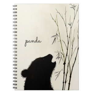 Caderno Espiral Panda Silhouette