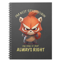 Panda Vermelha Não sou Teimosa, meu jeito é sempre