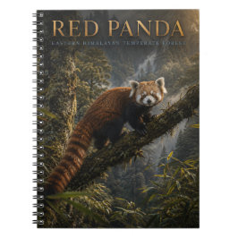Caderno Espiral Panda Vermelho Floresta Himalaia ANIMAIS