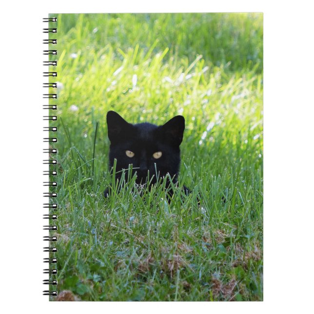 Caderno Espiral Pantera na grama (Frente)