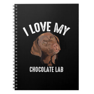 Caderno Espiral Pão Cão  Eu Amo Meu Laboratório De Chocolate