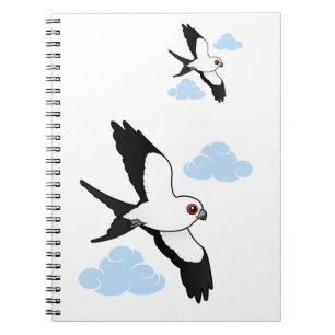 Caderno Espiral papagaio Andorinha-atado em vôo