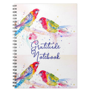 Caderno Espiral Papagaio Rosella Vermelha Papagaios Aves Diário de