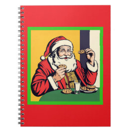 Caderno Espiral Papai Noel Aproveitando Um Snack