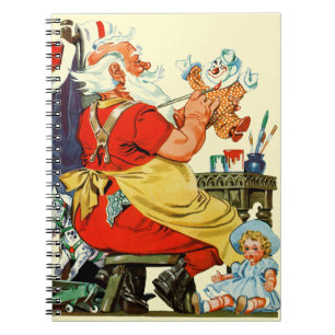 Caderno Espiral Papai noel no trabalho