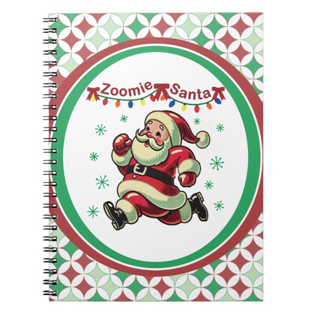 Caderno Espiral Papai Noel Zoomie Natal (Frente)