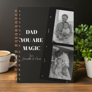 Caderno Espiral 'Papai Você é Mágico' Personalizado Foto de Dois P
