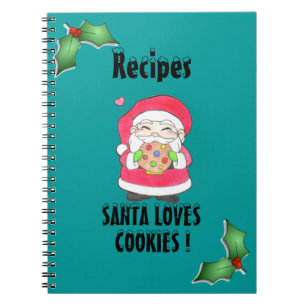 Caderno Espiral Papais noeis Adora Cookies Recebem Notebook