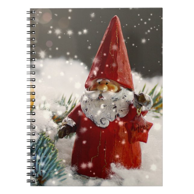 Caderno Espiral Papais noeis de Natal na neve (Frente)