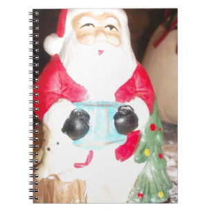 Caderno Espiral Papais noeis Vintage HoHo Dia de Natal maravilhoso