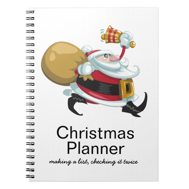 Caderno Espiral Papais noeis Whimsic Planejador de Natal (Frente)