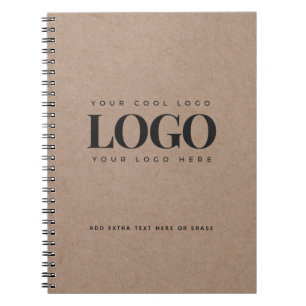 Caderno Espiral Papel Brown Kraft Procura Logotipo redondo Persona