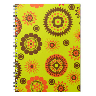 Caderno Espiral papel colorido de cor d'água, abstrato, de arte