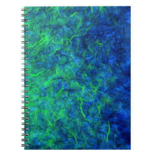 Caderno Espiral Papel de arroz japonês psicadélico de néon do
