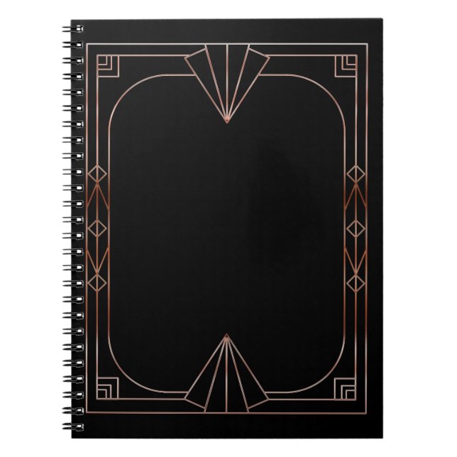 Caderno Espiral Papel de carta Art Deco (Frente)