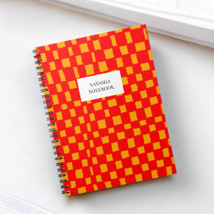 Caderno Espiral Papel de Carta de Controlo Vermelho Laranja Vibran