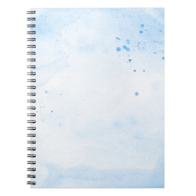 Caderno Espiral Papel de cor azul-aquática de fundo (Frente)