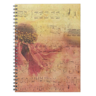 Caderno Espiral Papel de fundo de textura floresce
