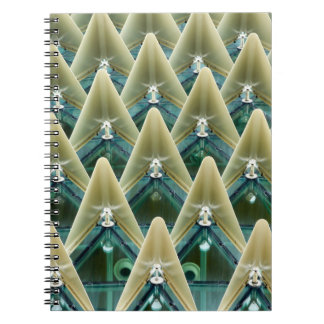 Caderno Espiral Papel de parede castanho e azul