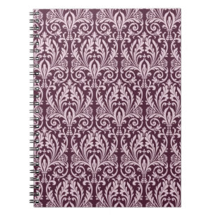 Caderno Espiral Papel de parede clássico sem costura damask.