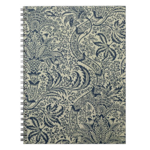 Caderno Espiral Papel de parede com design do estilo da alga dos