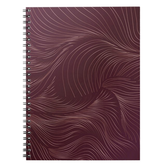 Caderno Espiral Papel de parede de ouro de luxo. Art Deco Pattern. (Frente)