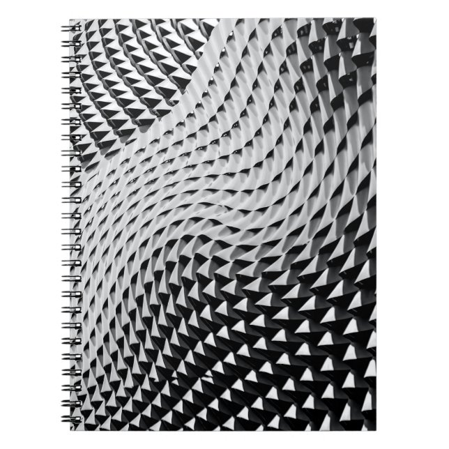 Caderno Espiral Papel de parede digital cinza (Frente)