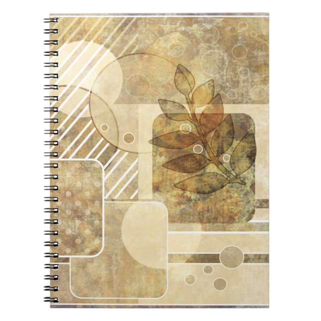 Caderno Espiral Papel de parede floral antigo (Frente)