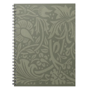 Caderno Espiral Papel de parede floral Narciso William Morris