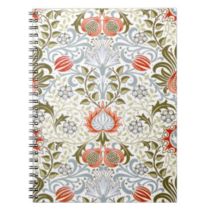 Caderno Espiral Papel de Parede Floral Vintage de William Morris (